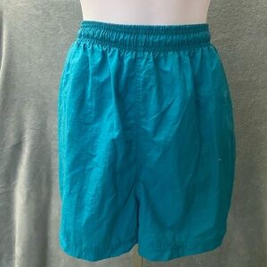 Teal Elastic Waist Shorts
